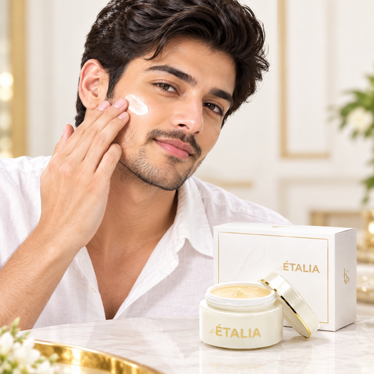 Le ETALIA Glutathione Beauty Cream For MEN (50ml) + Free Soap