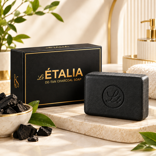 Le ETALIA De-Tan Charcoal Soap (100g)