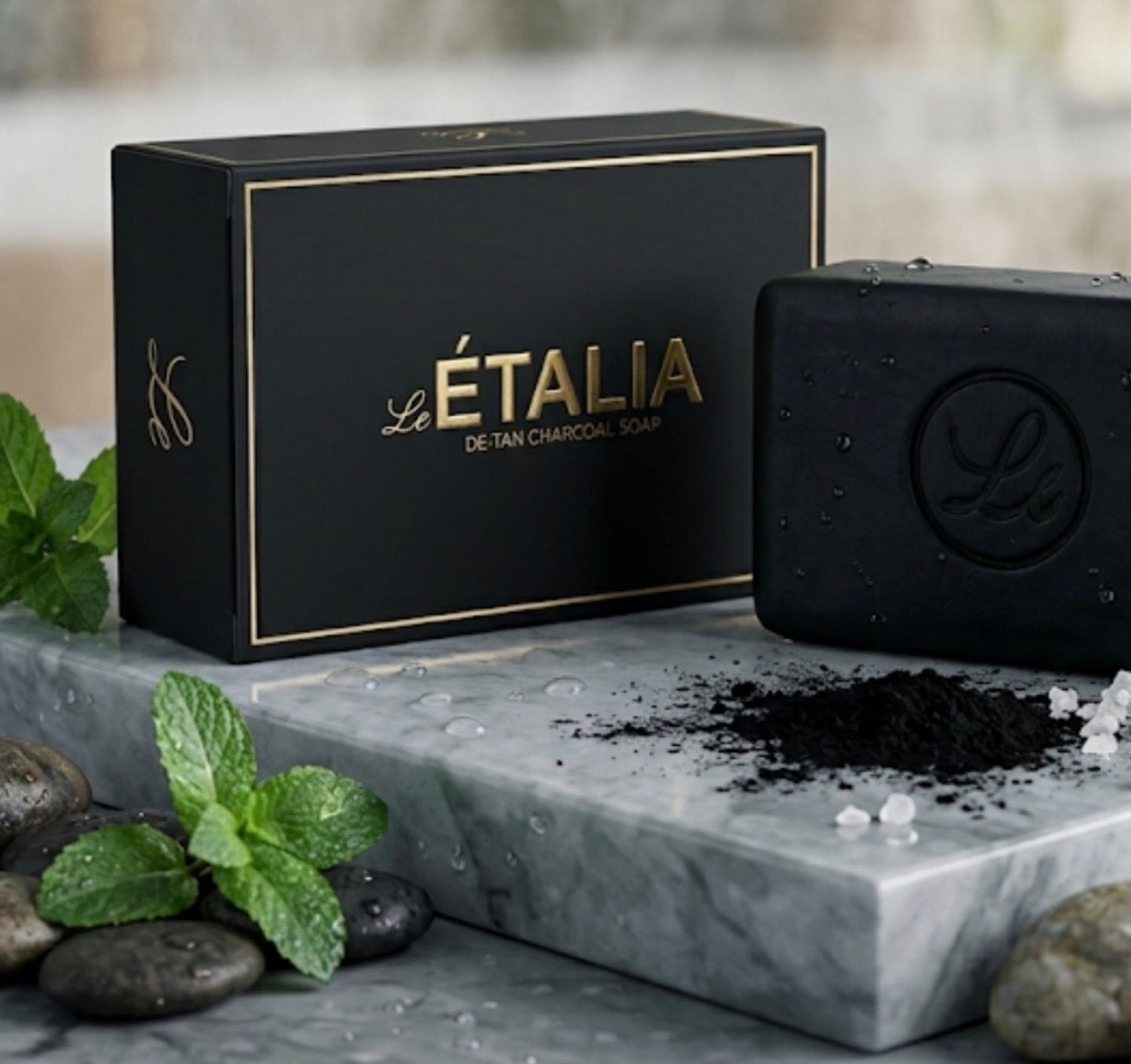 Le ETALIA De-Tan Charcoal Soap (100g)